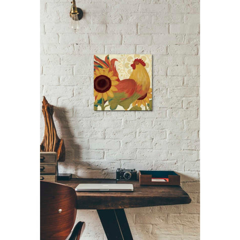 Image of 'Spice Roosters II' by Veronique Charron, Canvas Wall Art,12 x 12