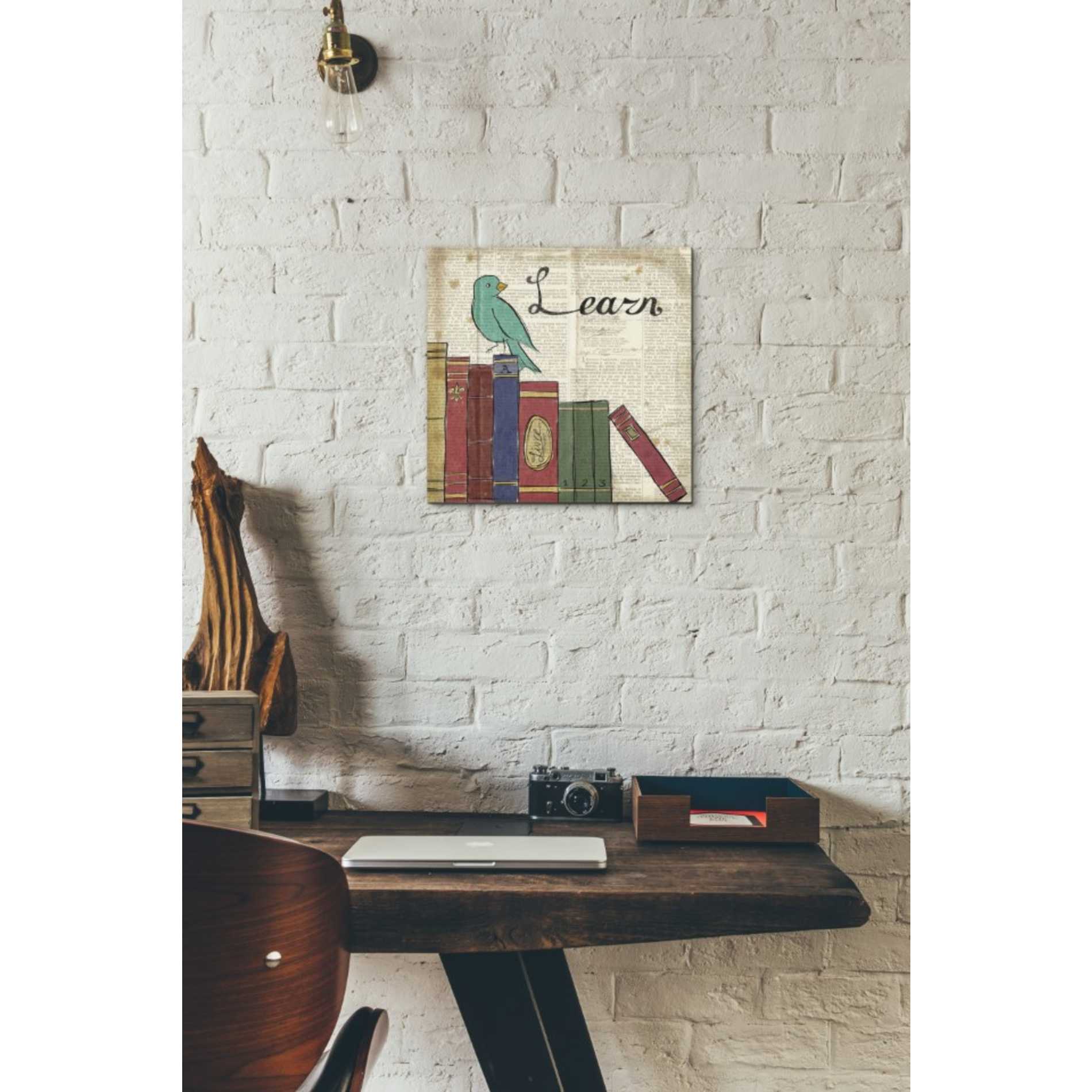 'Bird Inspiration Learn' by Elyse DeNeige, Canvas Wall Art,12 x 12