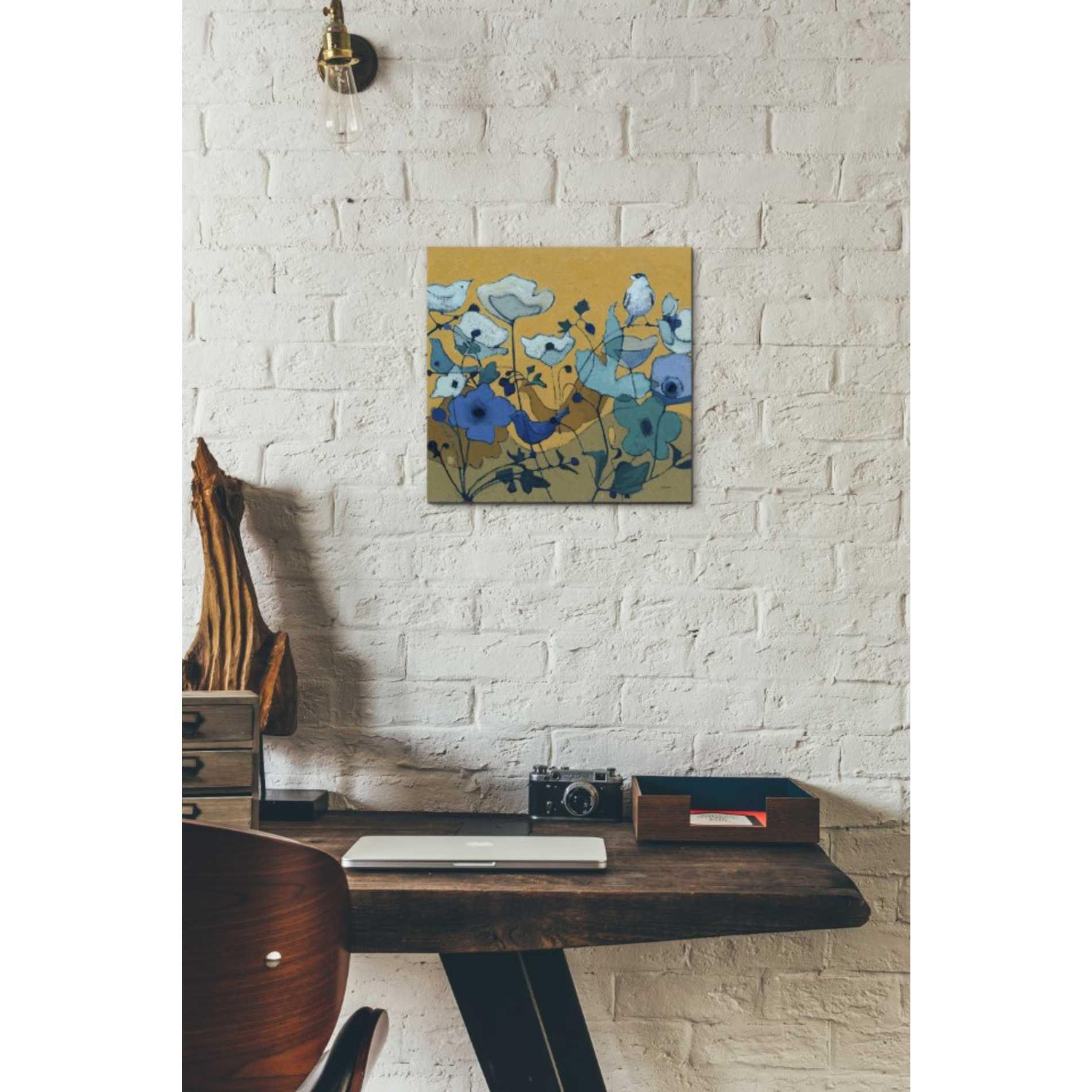 'Birdy Birdy Royal Blue' by Shirley Novak, Canvas Wall Art,12 x 12