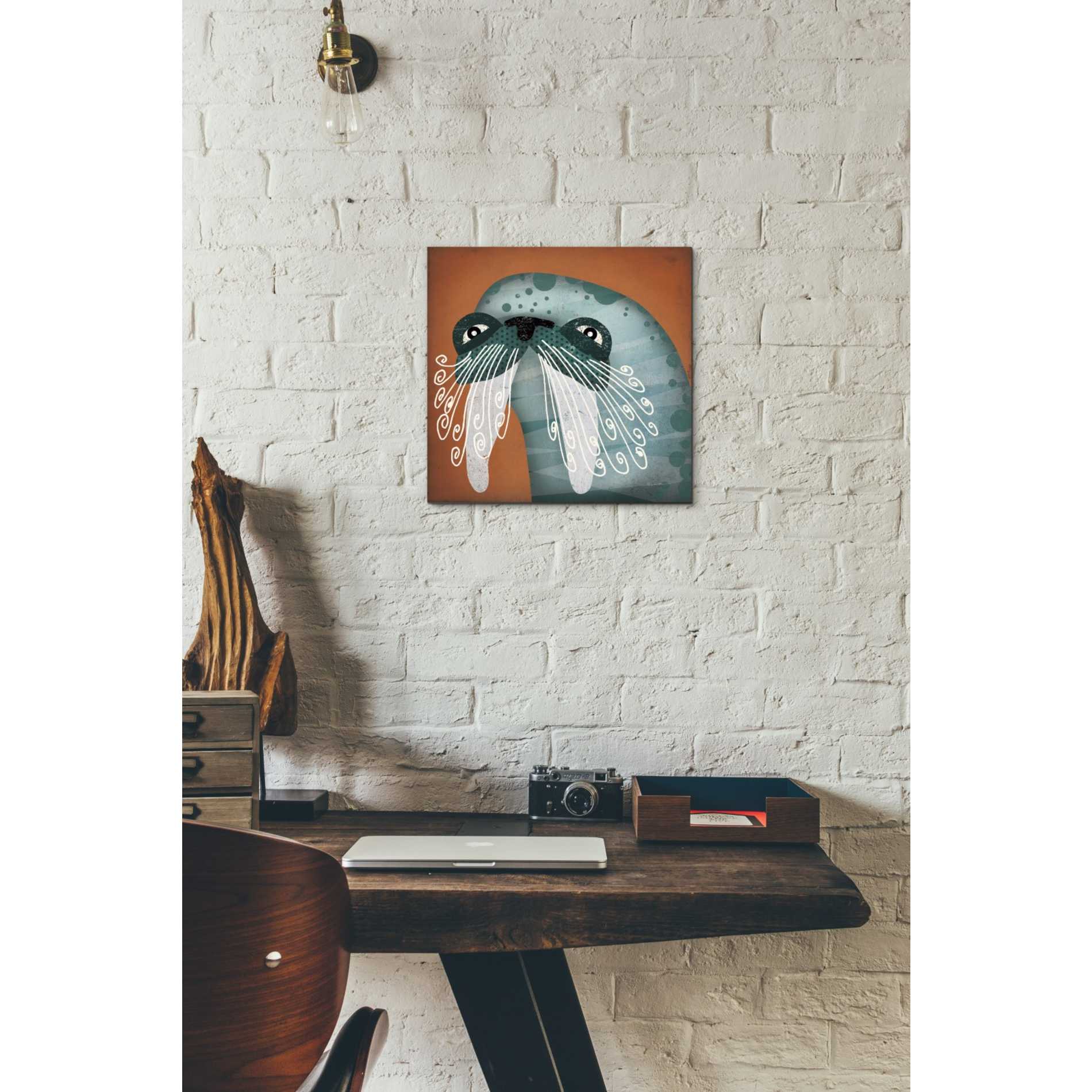 'Walrus Wow' by Ryan Fowler, Canvas Wall Art,12 x 12