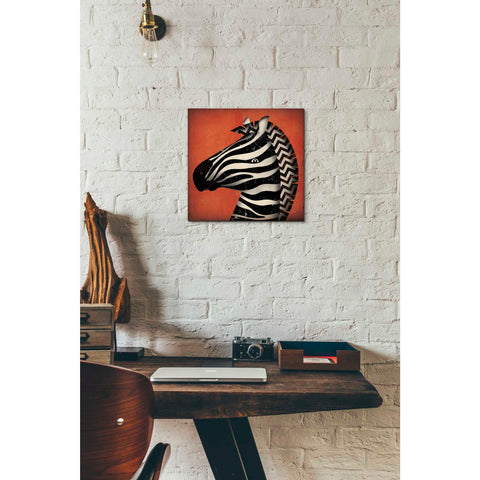 Image of 'Zebra Wow' by Ryan Fowler, Canvas Wall Art,12 x 12