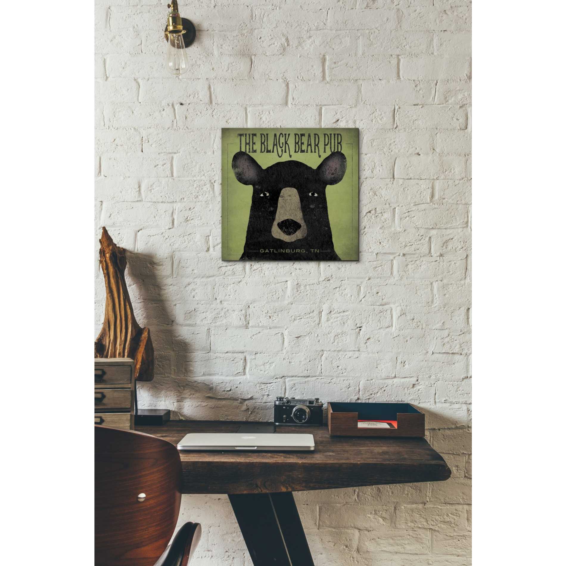 'The Black Bear Pub' by Ryan Fowler, Canvas Wall Art,12 x 12