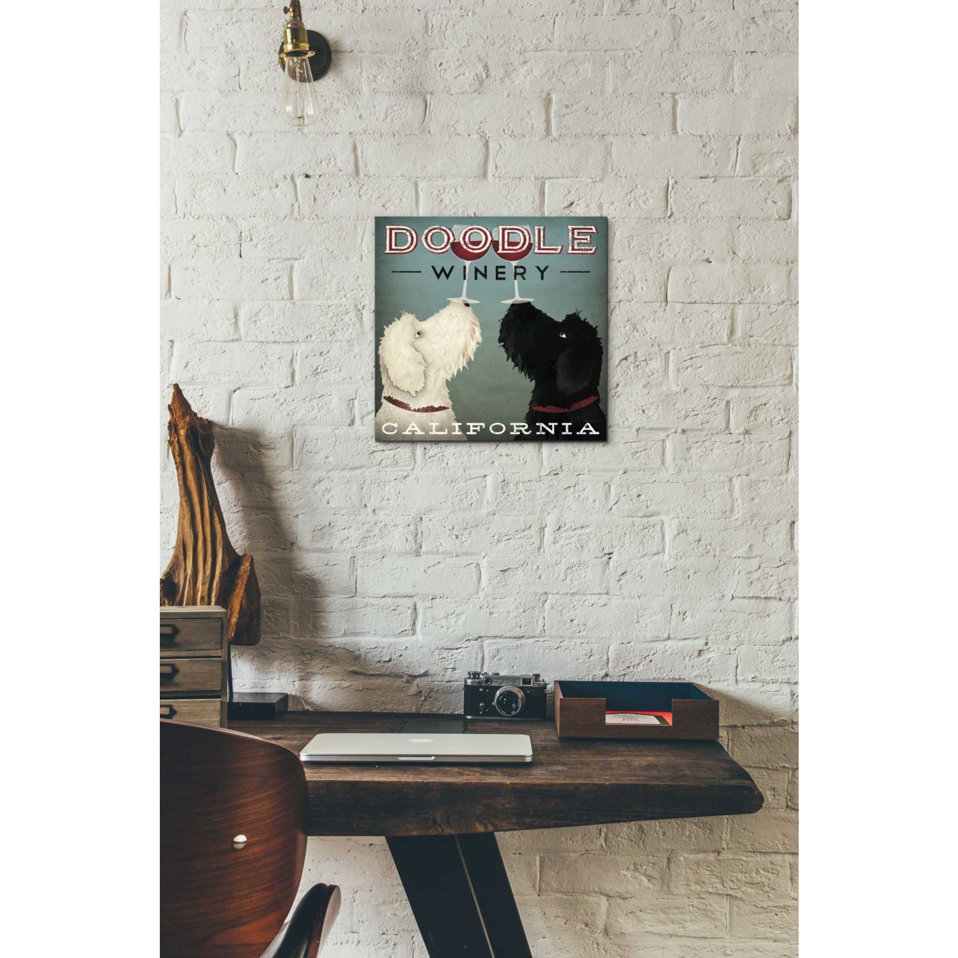 'Doodle Wine' by Ryan Fowler, Canvas Wall Art,12 x 12