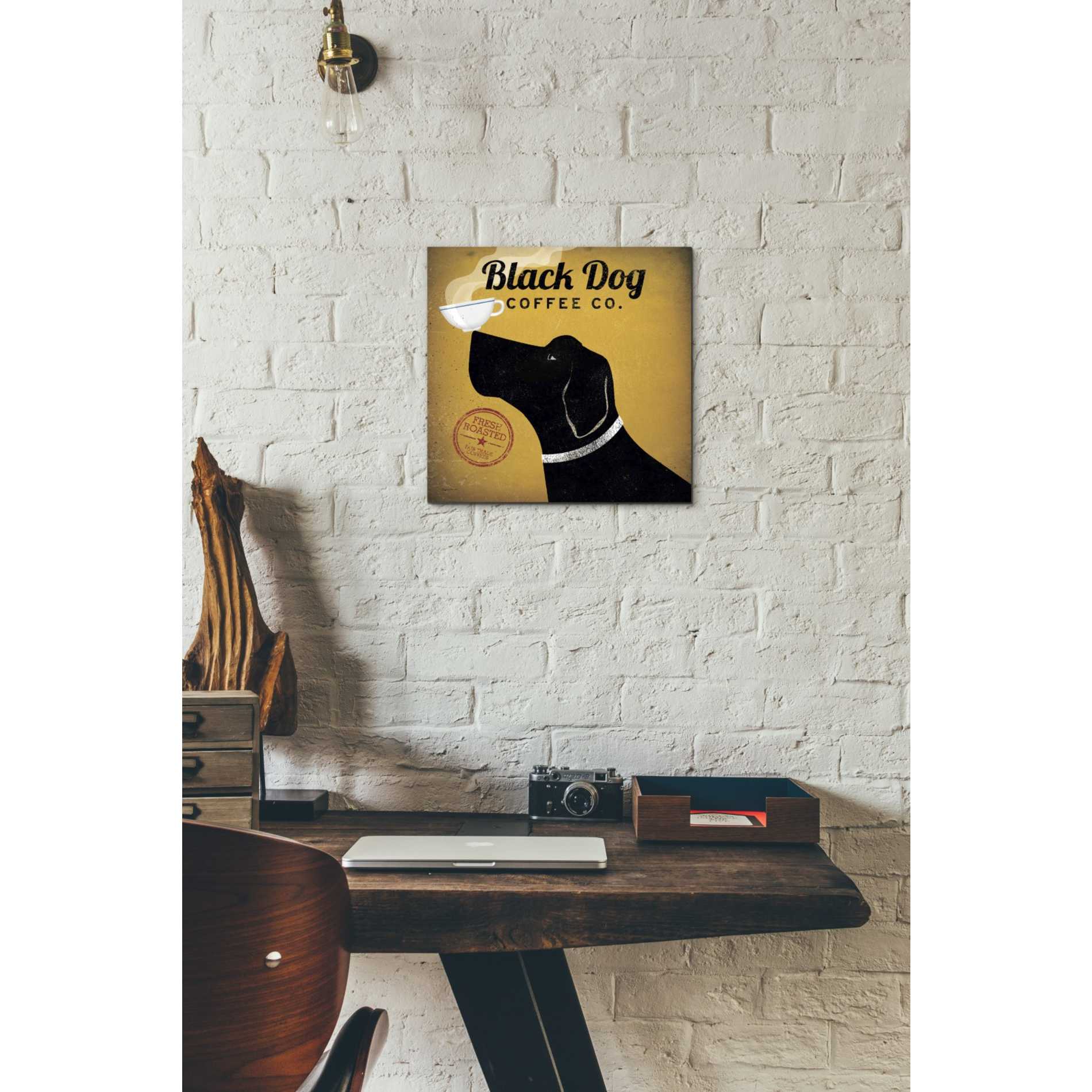 'Black Dog Coffee Co' by Ryan Fowler, Canvas Wall Art,12 x 12