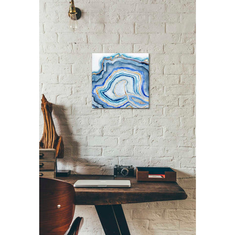 Image of 'Cobalt Agate I' by Grace Popp Canvas Wall Art,12 x 12