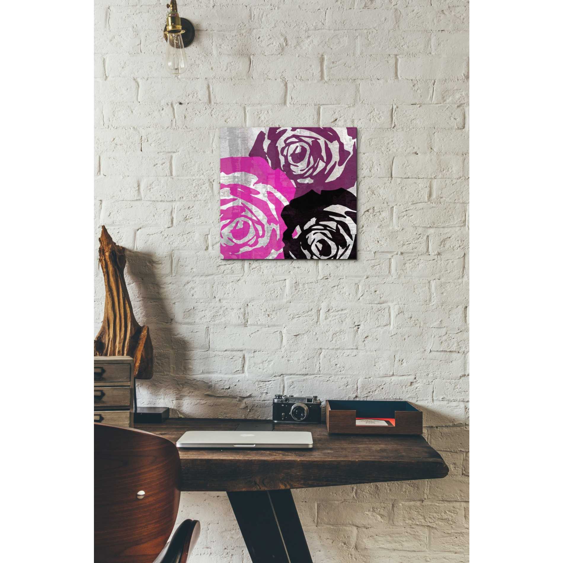 'Bloomer Squares V' by James Burghardt Giclee Canvas Wall Art