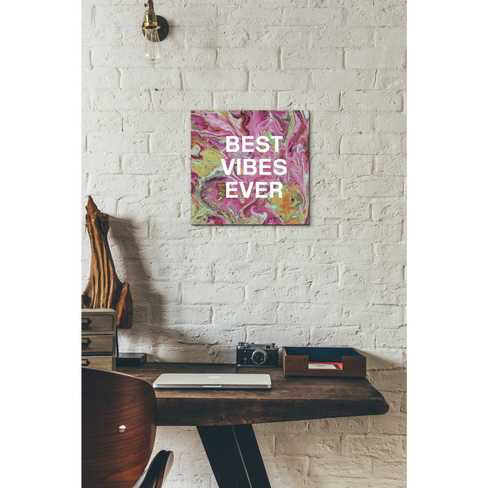 'Best Vibes Ever' by Linda Woods, Canvas Wall Art,12 x 12