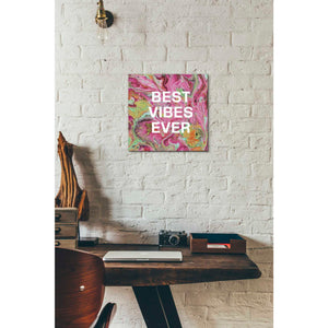 'Best Vibes Ever' by Linda Woods, Canvas Wall Art,12 x 12