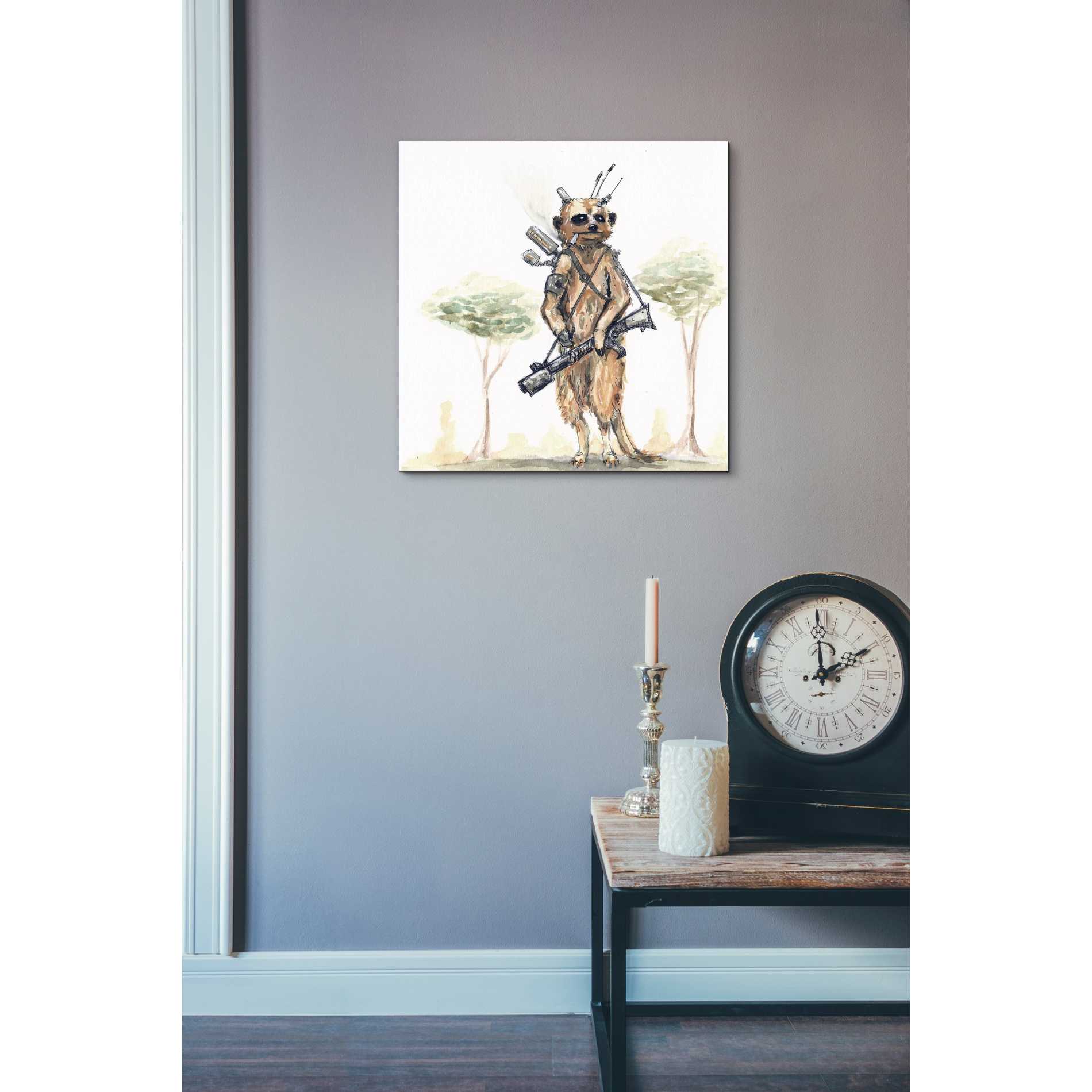 'Meerkat' by Craig Snodgrass, Canvas Wall Art,12 x 12