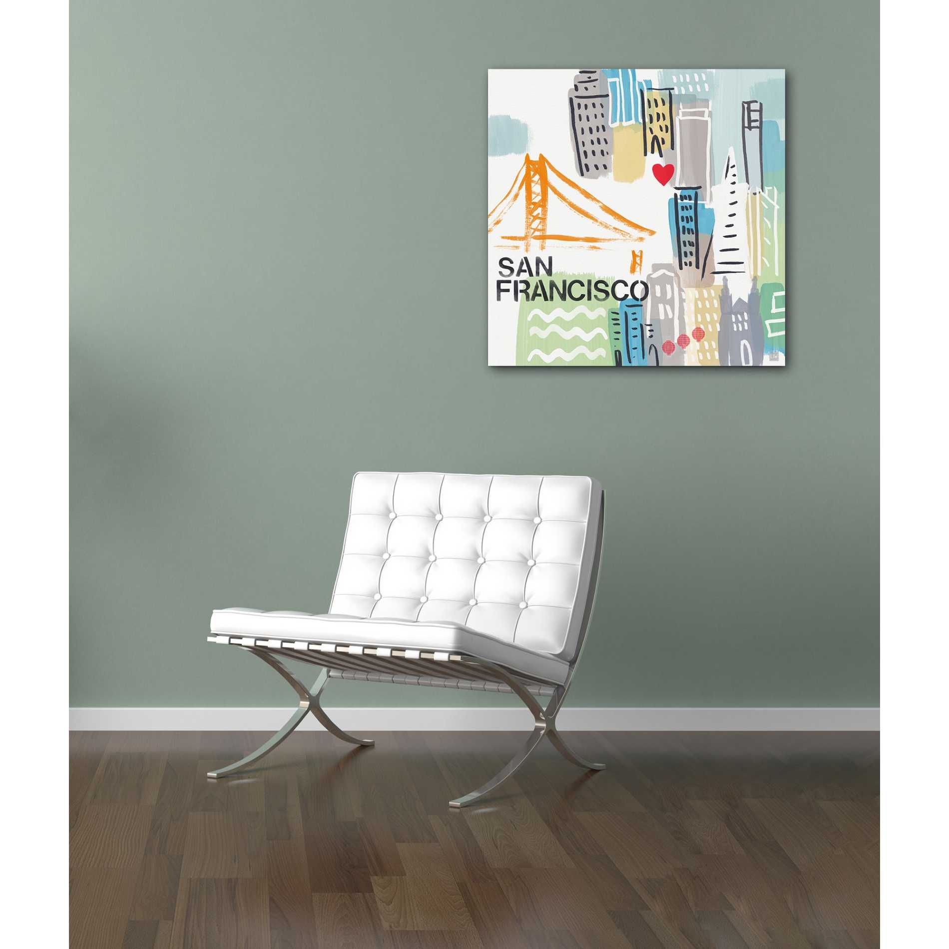 'San Francisco' by Linda Woods, Canvas Wall Art,12 x 12