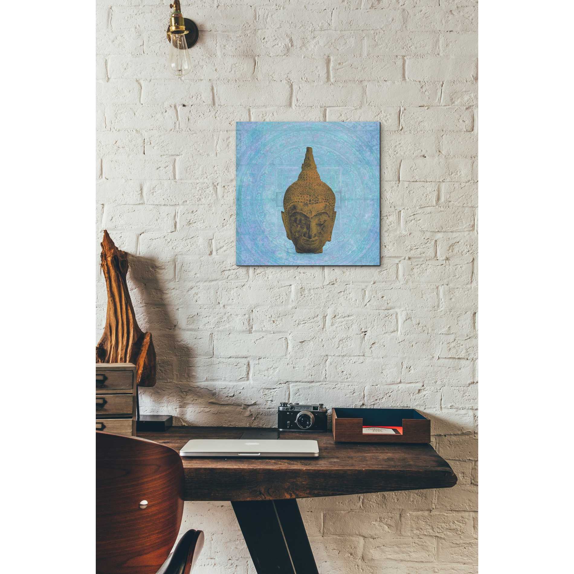 'Buddha on Blue' by Elena Ray Canvas Wall Art,12 x 12