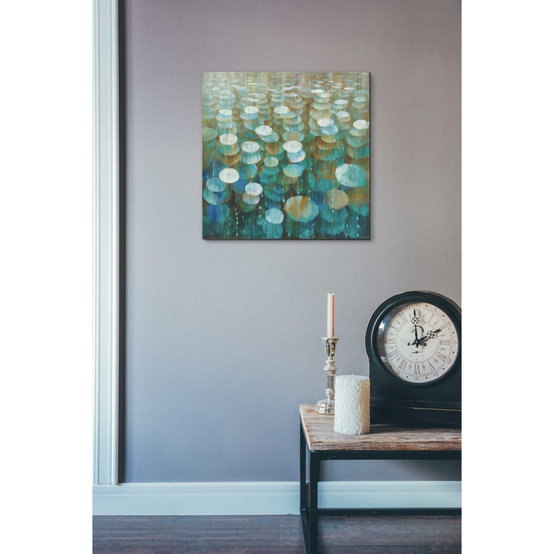 'Rain Drops' by Danhui Nai, Canvas Wall Art,12 x 12