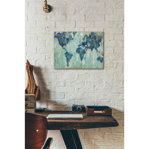 Image of 'Map Of The World' by Silvia Vassileva, Canvas Wall Art,12 x 16