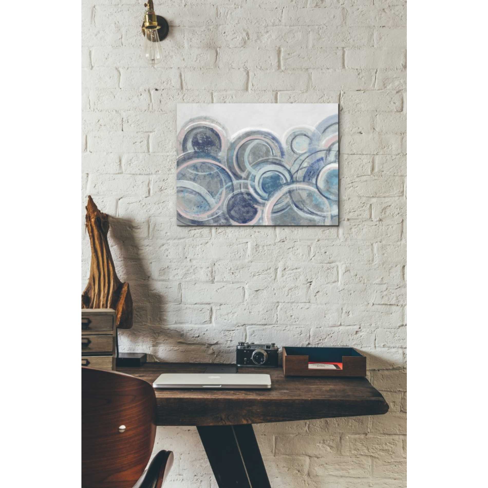 'Variation Blue Grey Pink' by Silvia Vassileva, Canvas Wall Art,12 x 16