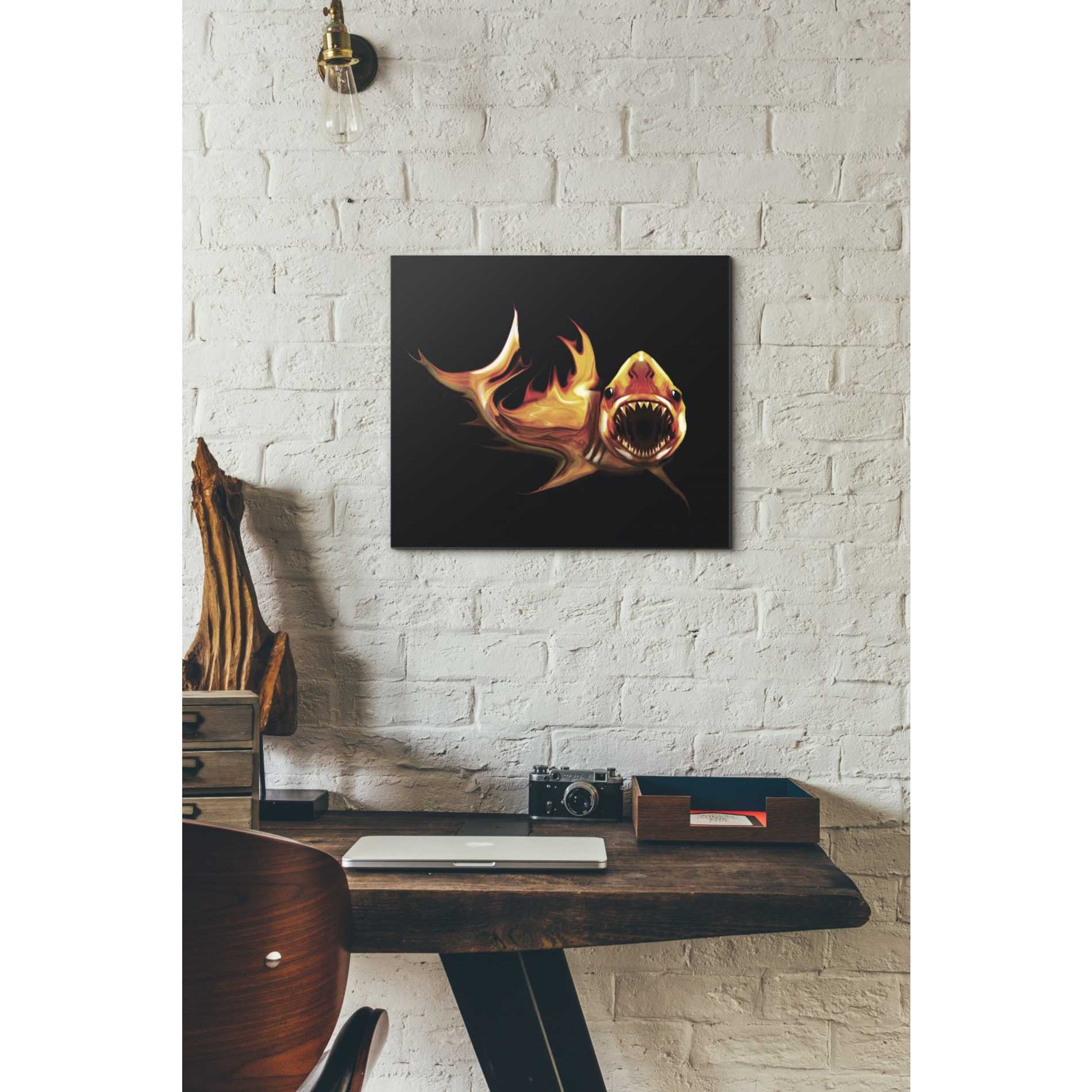 'White Shark' by Michael StewArt, Canvas Wall Art,12 x 16