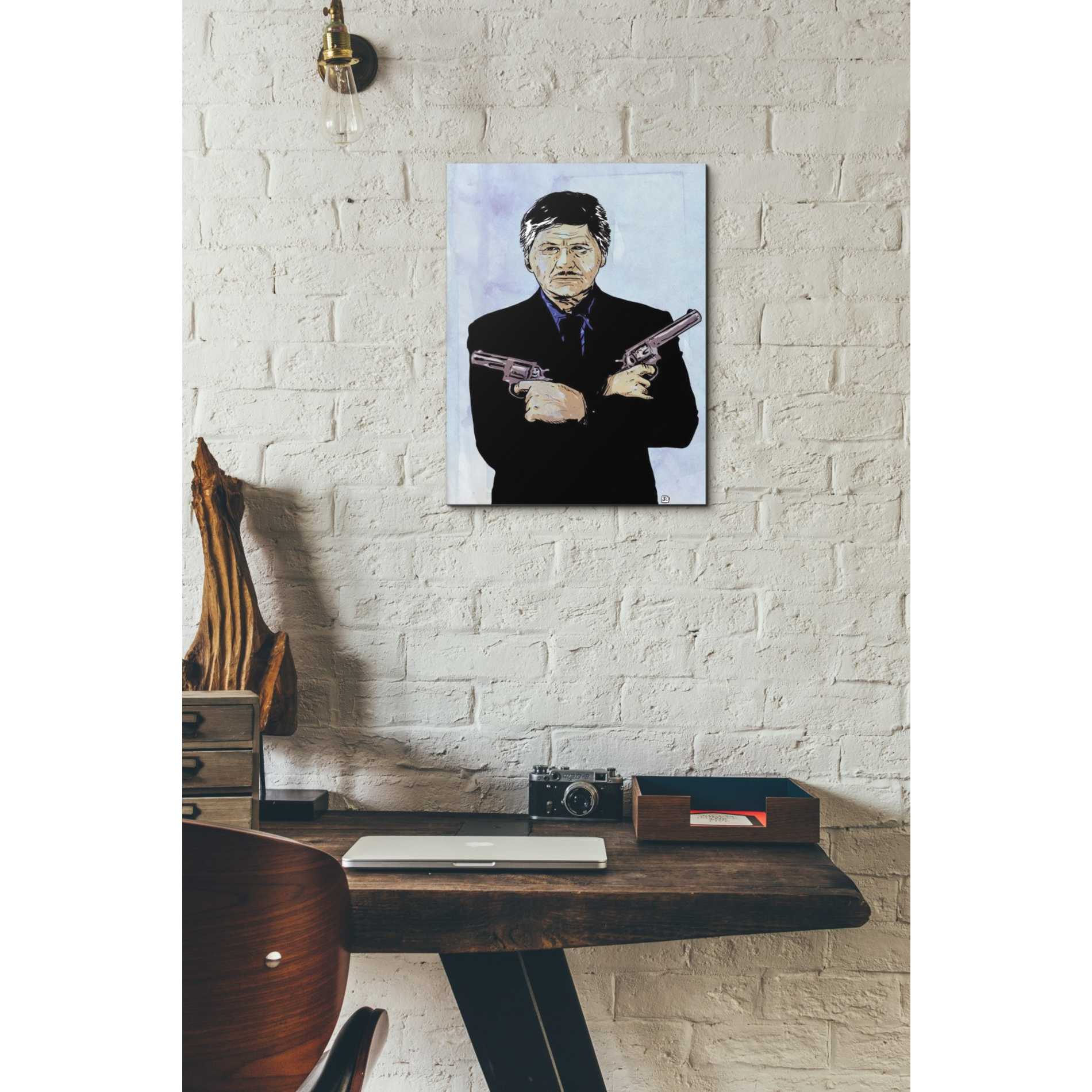 'Charles Bronson' by Giuseppe Cristiano, Canvas Wall Art,12 x 16