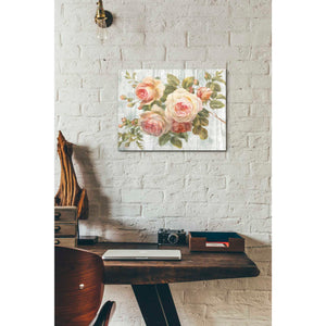 'Vintage Roses on Driftwood' Canvas Wall Art,,12 x 16