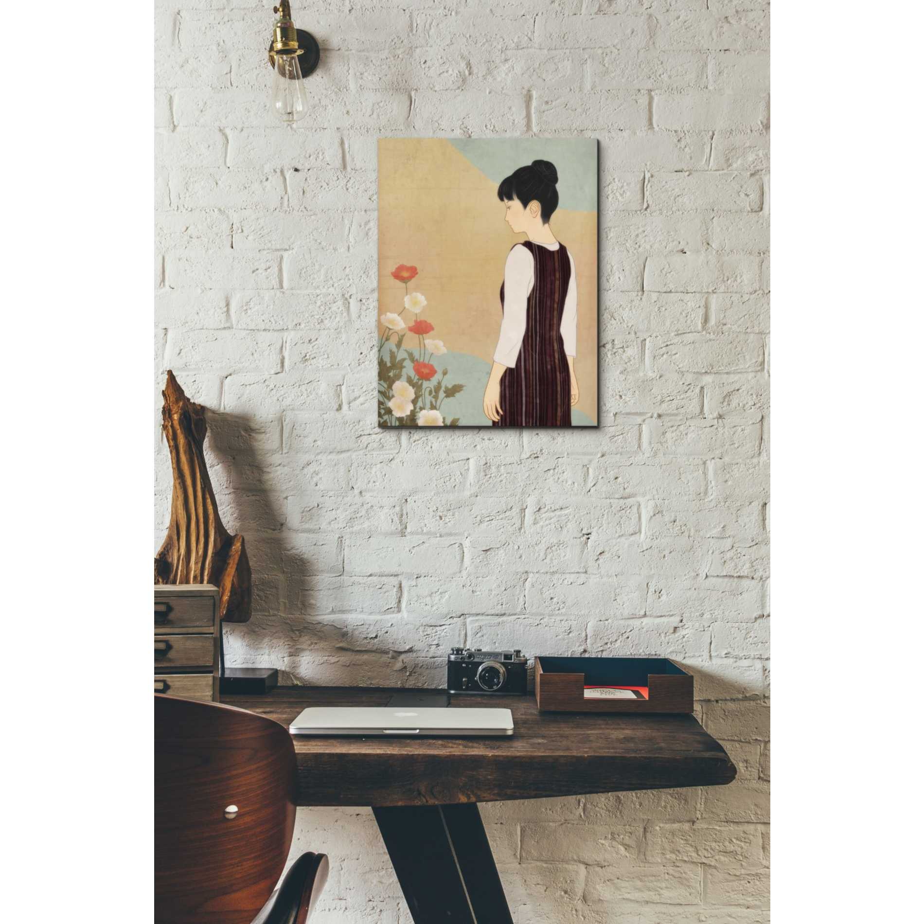 'Poppies and a Woman' by Sai Tamiya, Canvas Wall Art,12 x 16