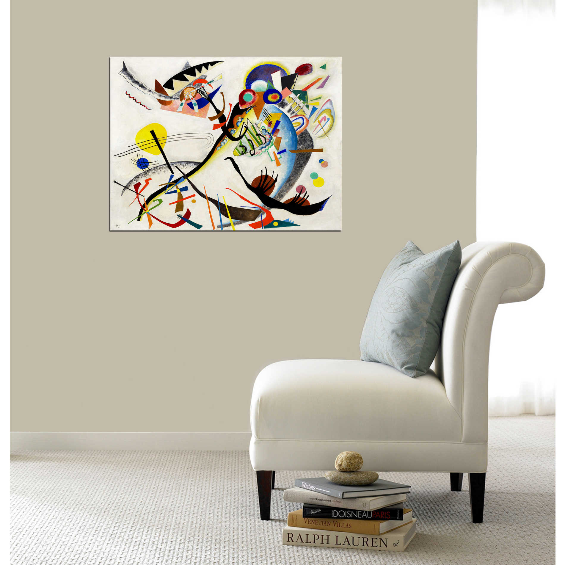 'Blue Segment' by Wassily Kandinsky Canvas Wall Art,12 x 16
