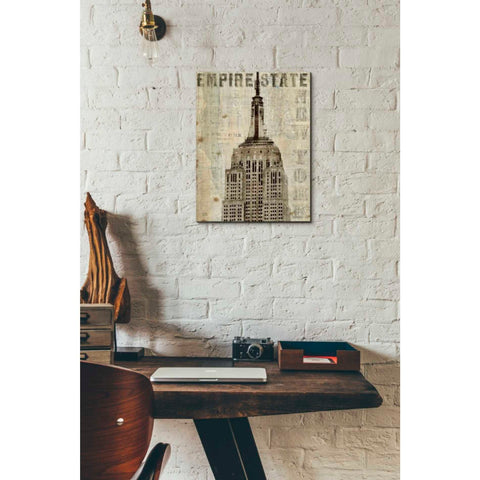 Image of 'Vintage NY Empire State Building' by Michael Mullan, Canvas Wall Art,12 x 16