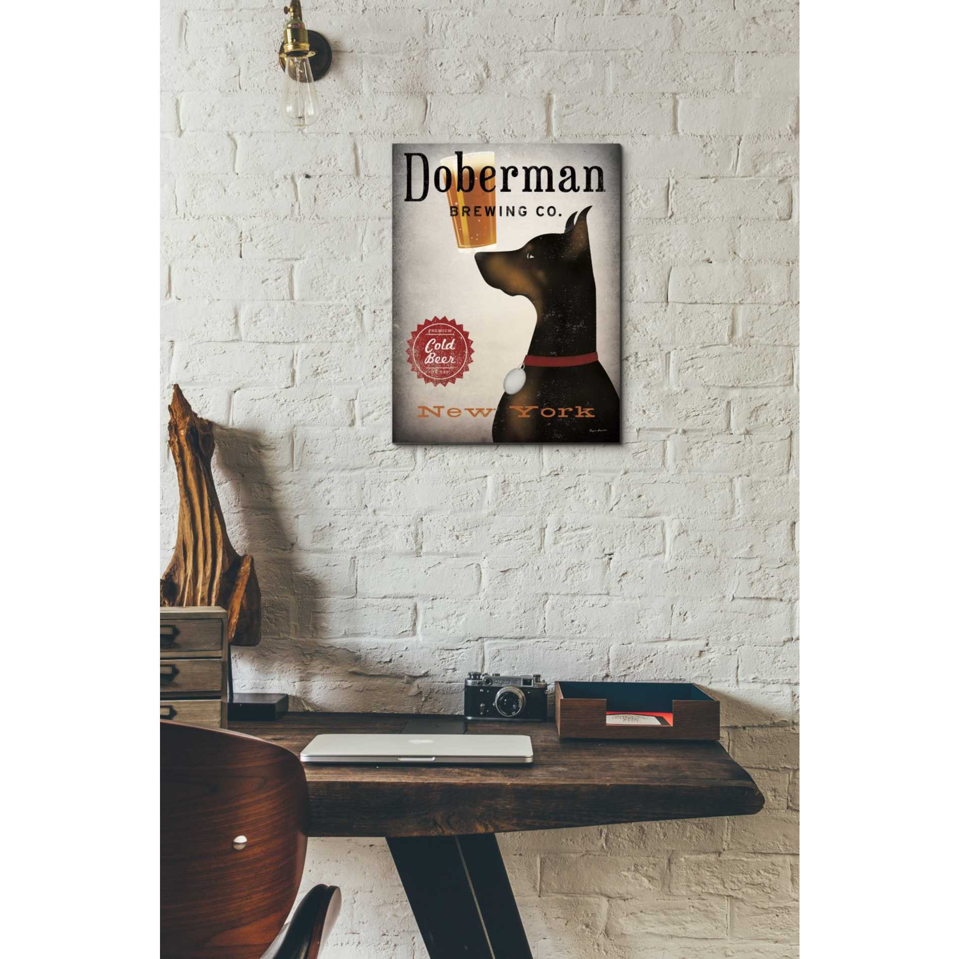 'Doberman Brewing Company NY' by Ryan Fowler, Canvas Wall Art,12 x 16