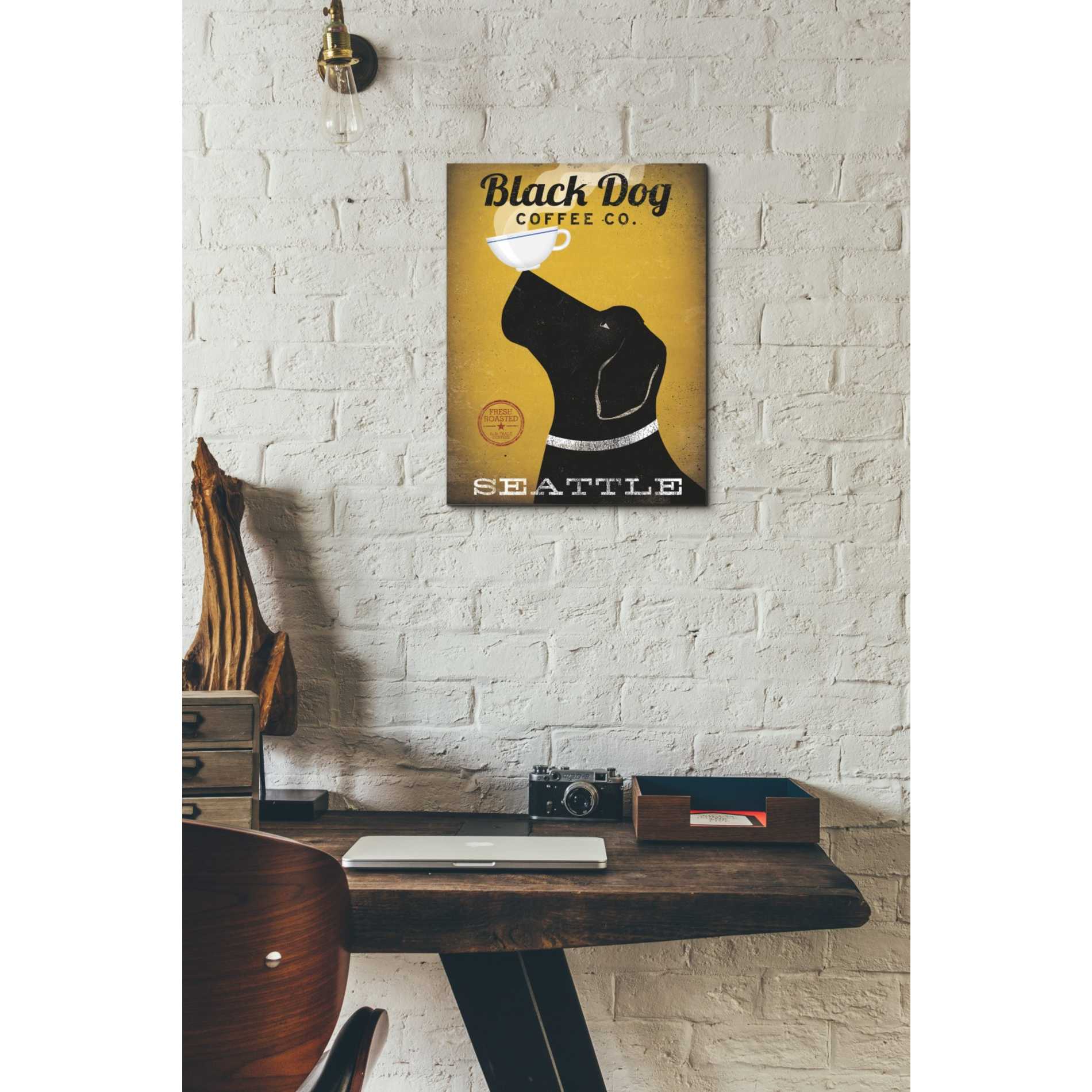 'Black Dog Coffee Co Seattle' by Ryan Fowler, Canvas Wall Art,12 x 16