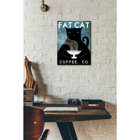 Image of 'Cat Coffee no City' by Ryan Fowler, Canvas Wall Art,12 x 16