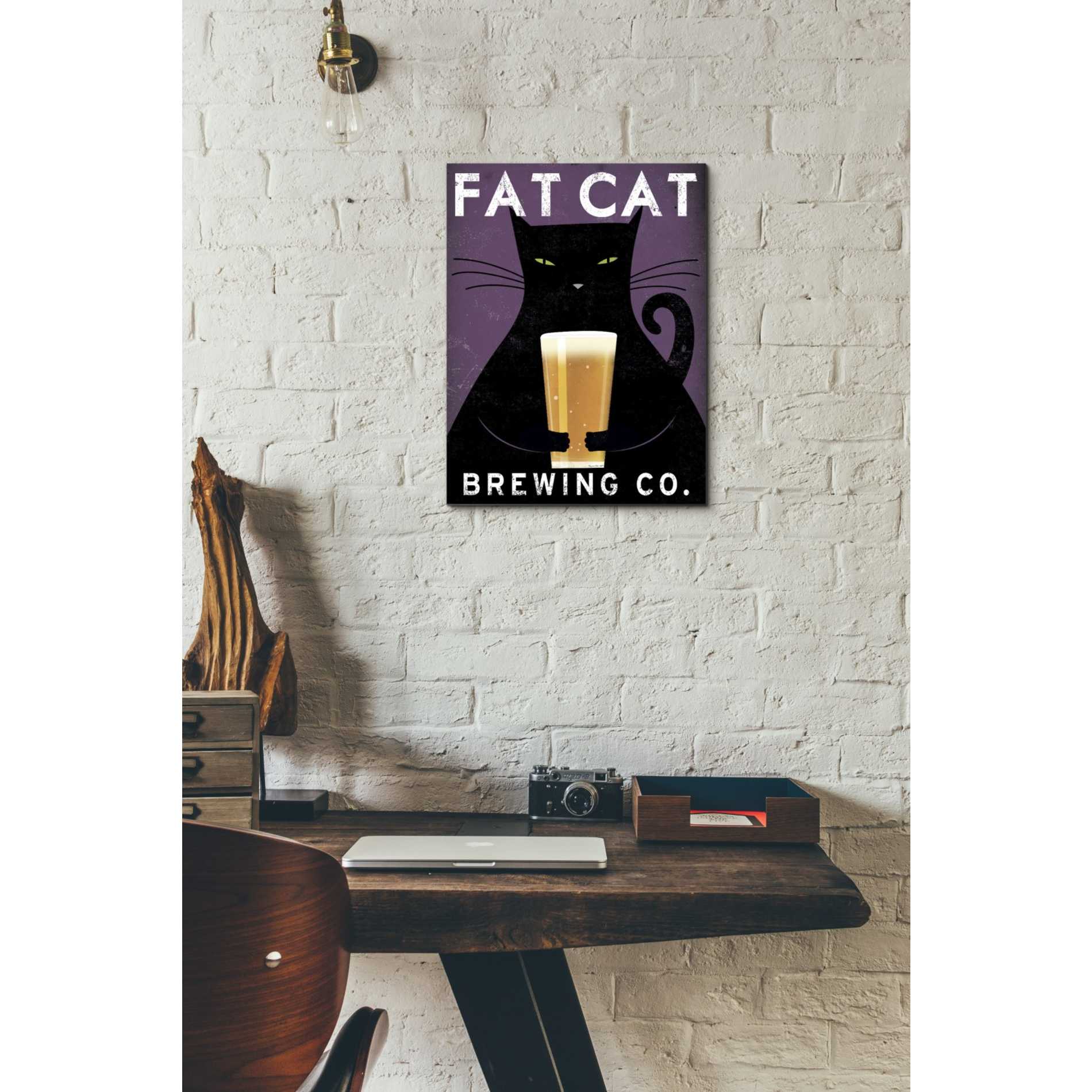 'Cat Brewing no City' by Ryan Fowler, Canvas Wall Art,12 x 16