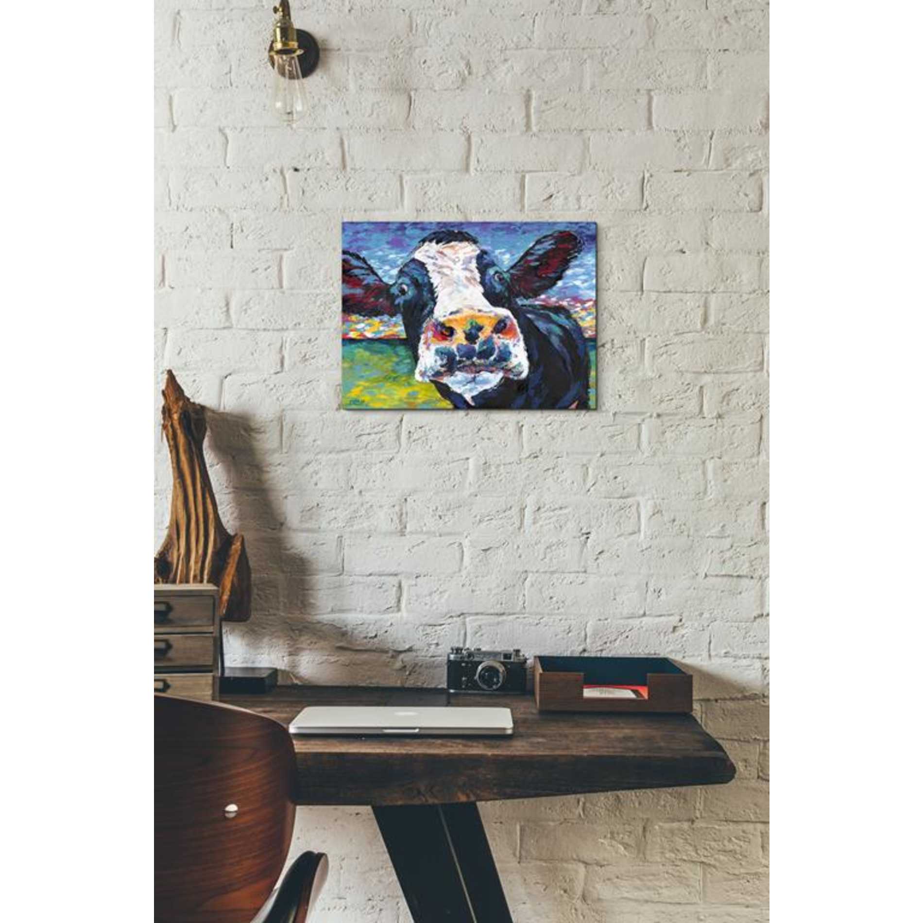 'Curious Cow II' by Carolee Vitaletti Giclee Canvas Wall Art