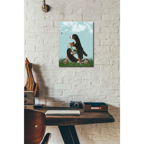 Image of 'Bernese Scooter' by Fab Funky Giclee Canvas Wall Art