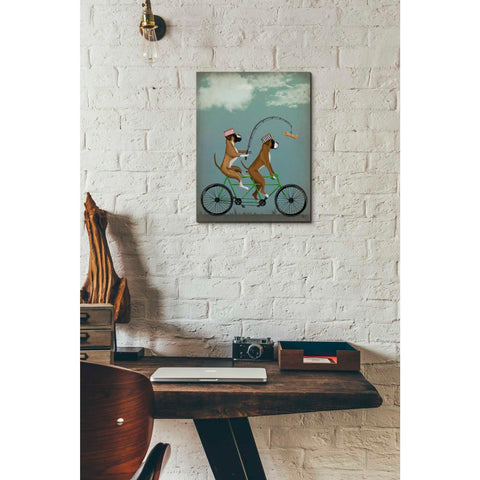 Image of 'Boxer Tandem' by Fab Funky Giclee Canvas Wall Art