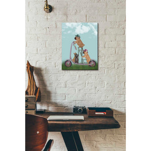 'French Bulldog Scooter' by Fab Funky Giclee Canvas Wall Art