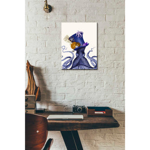 'Octopus Nautical Hat' by Fab Funky Giclee Canvas Wall Art