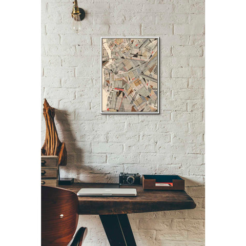 Image of 'Modern Map of Brooklyn' by Nikki Galapon Giclee Canvas Wall Art