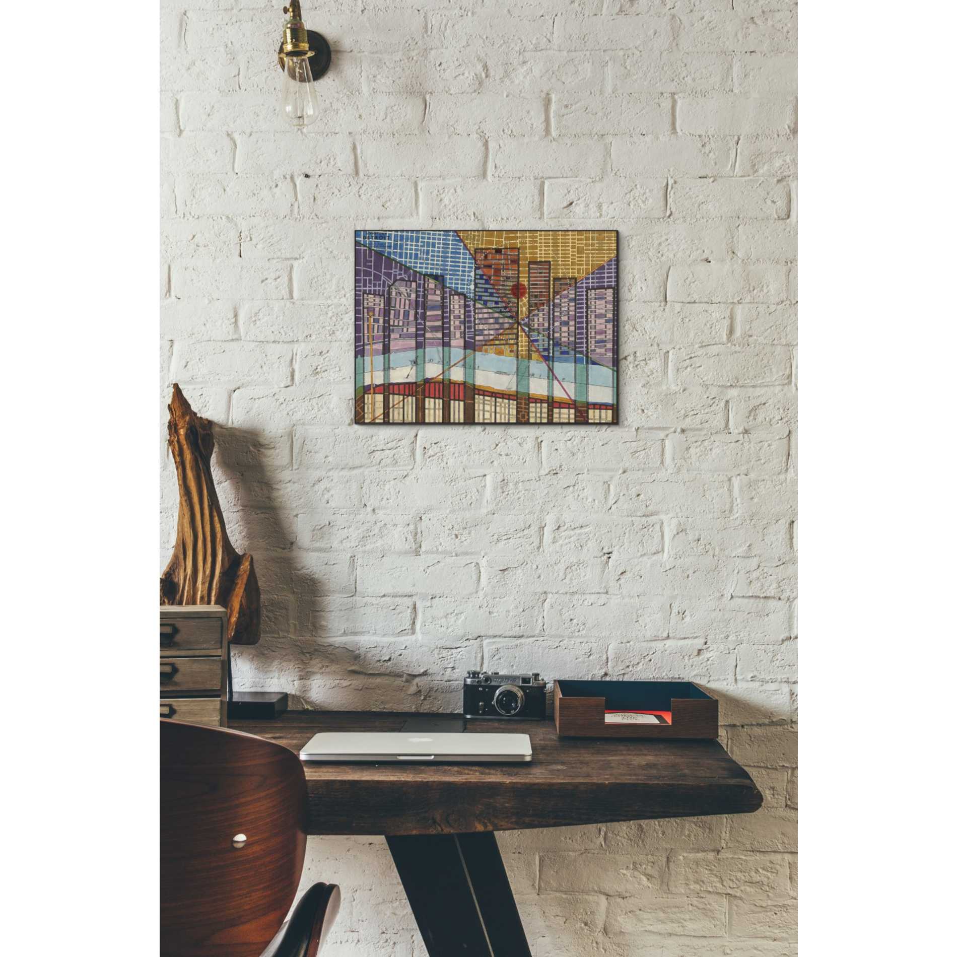 'Modern Map of Detroit' by Nikki Galapon Giclee Canvas Wall Art