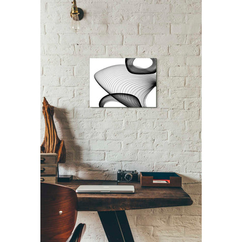 Image of 'Abstract Black and White 21-59' by Irena Orlov, Canvas Wall Art,16 x 12