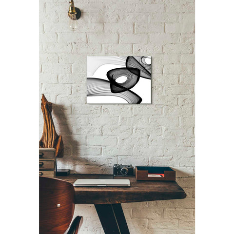 Image of 'Abstract Black and White 22-16' by Irena Orlov, Canvas Wall Art,16 x 12