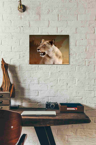 Image of 'Wildness Lioness' by Karen Smith, Canvas Wall Art,16x12
