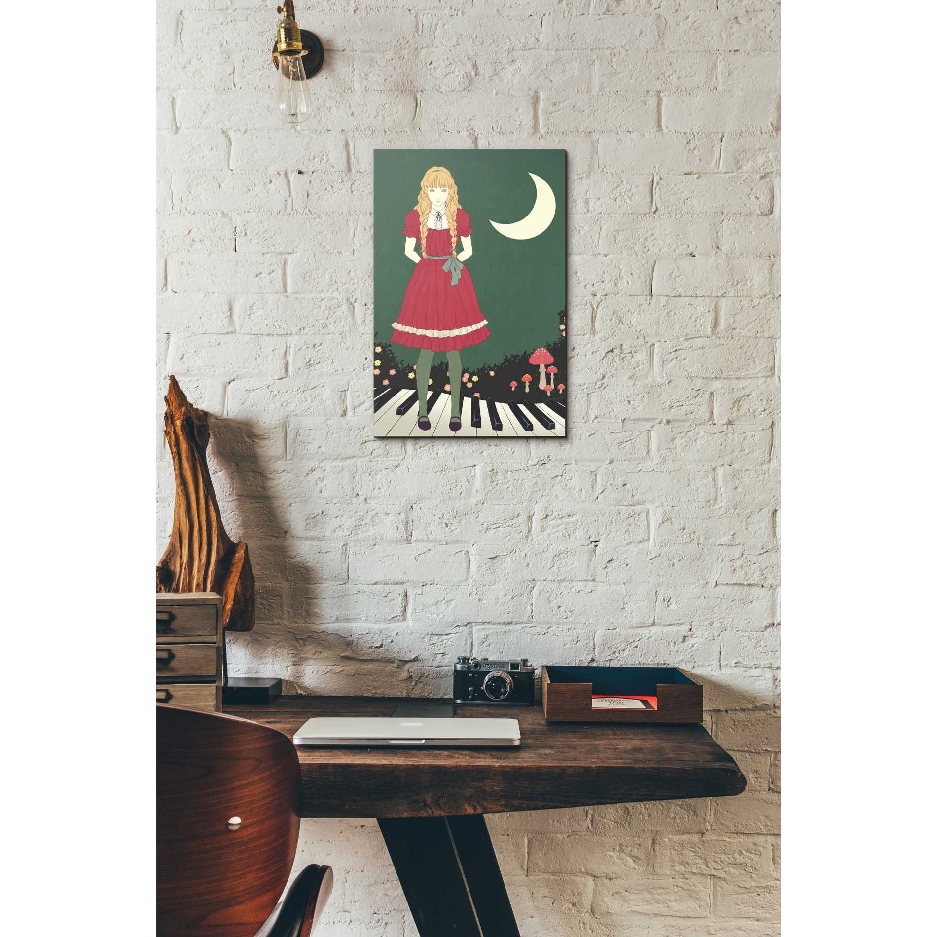 'Crescent Moon' by Sai Tamiya, Canvas Wall Art,12 x 18