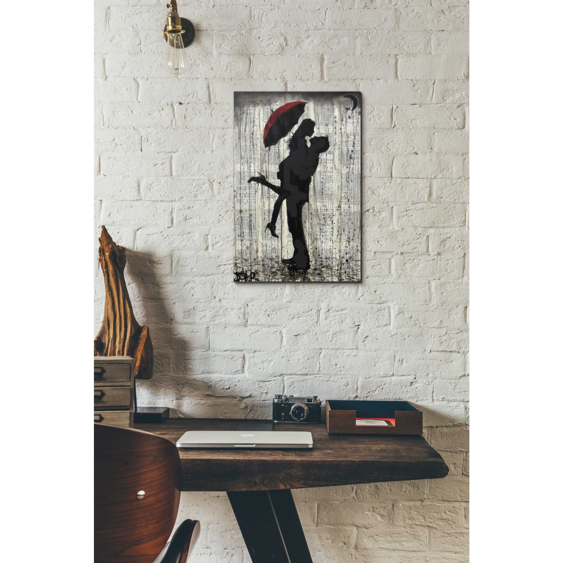 'Love and Rain' by Loui Jover, Canvas Wall Art,12 x 18