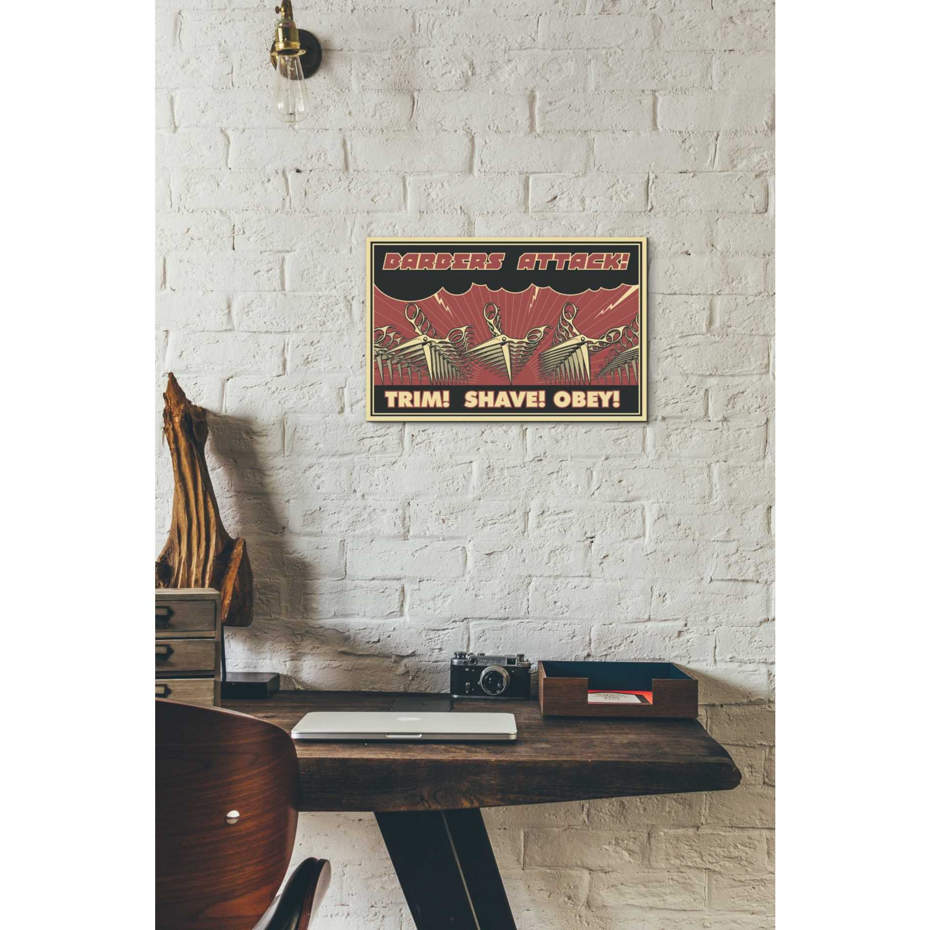 'Barbershop' Canvas Wall Art,12 x 18