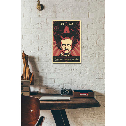 Image of 'Poe' Canvas Wall Art,12 x 18