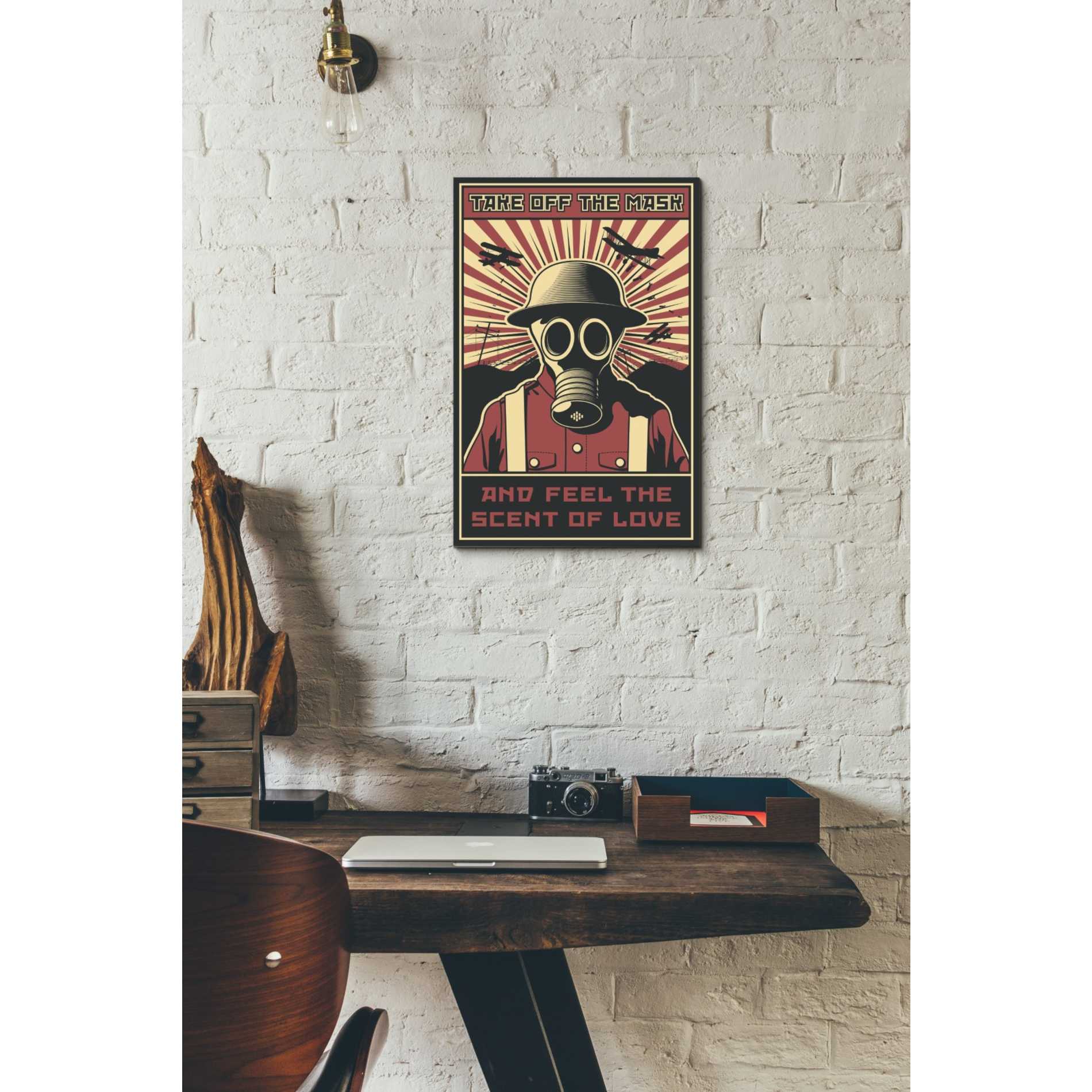 'Gas Mask' Canvas Wall Art,12 x 18