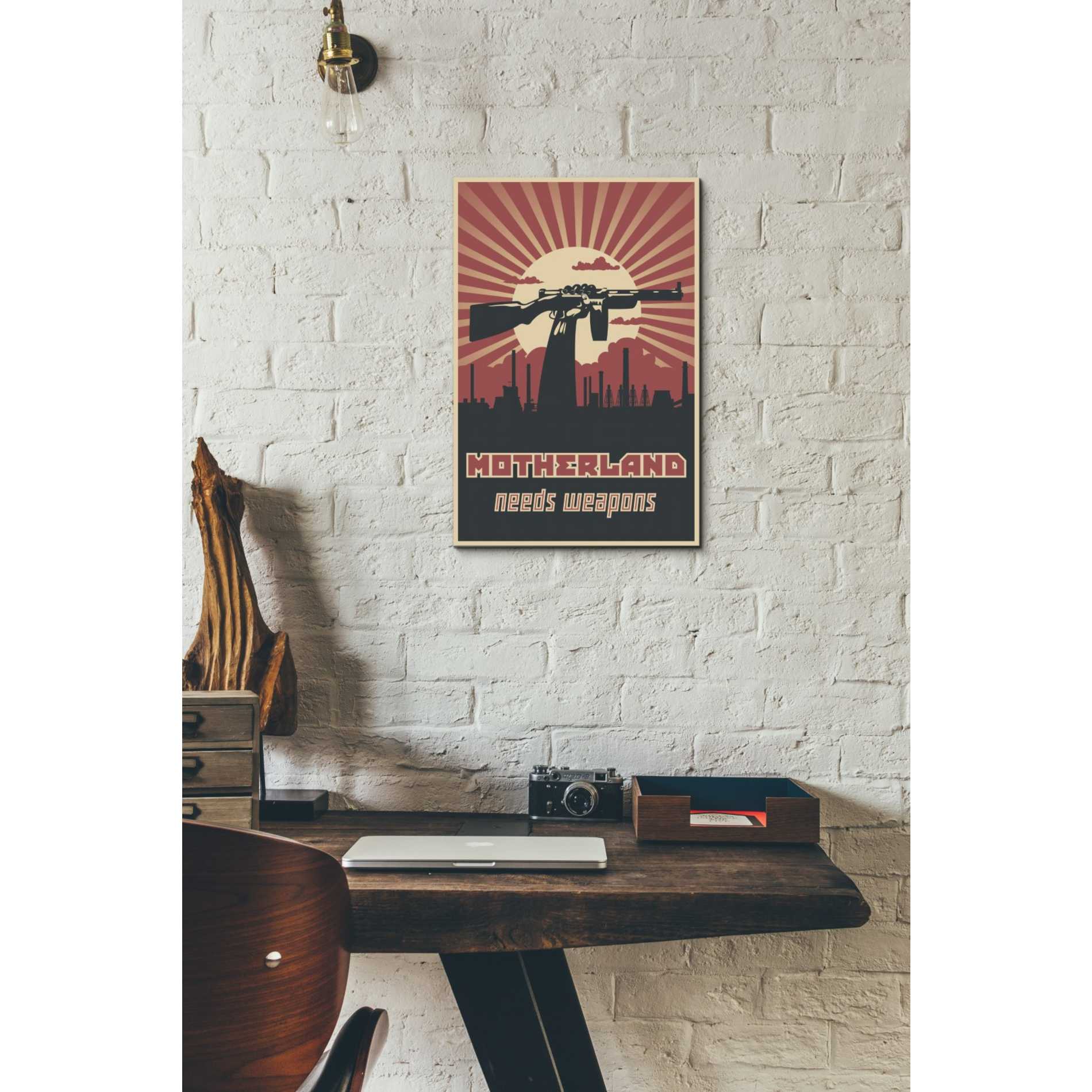 'Motherland Needs Weapons' Canvas Wall Art,12 x 18