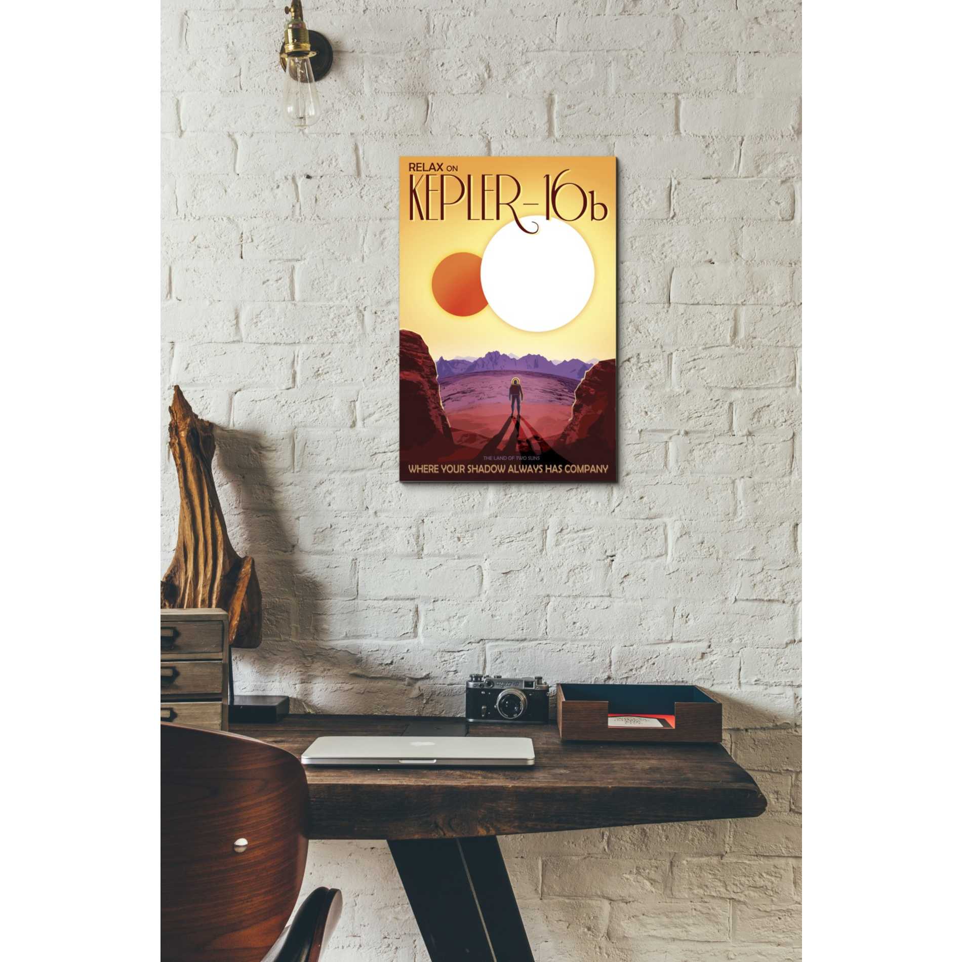 'Visions of the Future: Kepler-16b' Canvas Wall Art,12 x 18