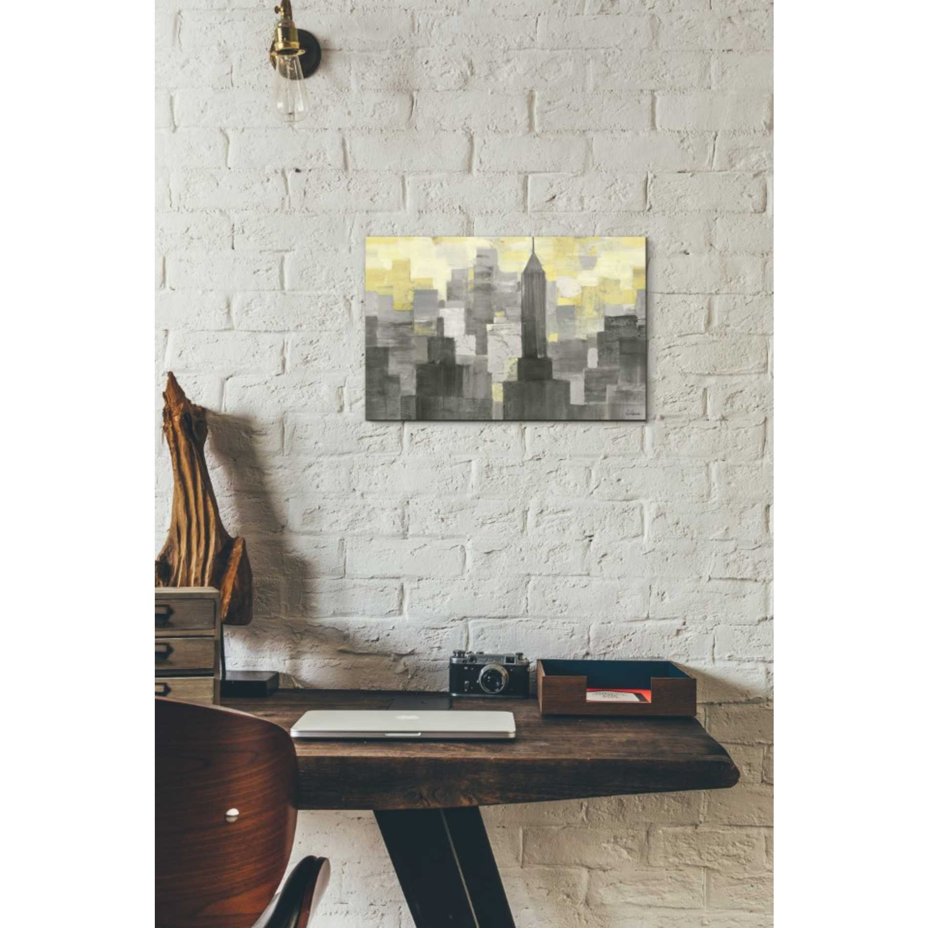 'City Blocks Neutral' by Albena Hristova, Canvas Wall Art,18 x 12