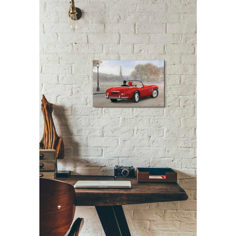 Image of 'A Ride in Paris III Red Car' by Marco Fabiano, Canvas Wall Art,18 x 12