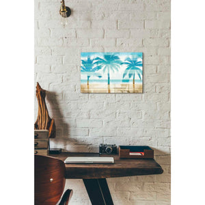 'Beachscape Palms with chair' by Michael Mullan, Canvas Wall Art,18 x 12