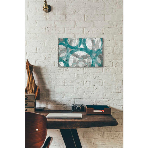 Image of 'Industrial I Teal' by Michael Mullan, Canvas Wall Art,12 x 18