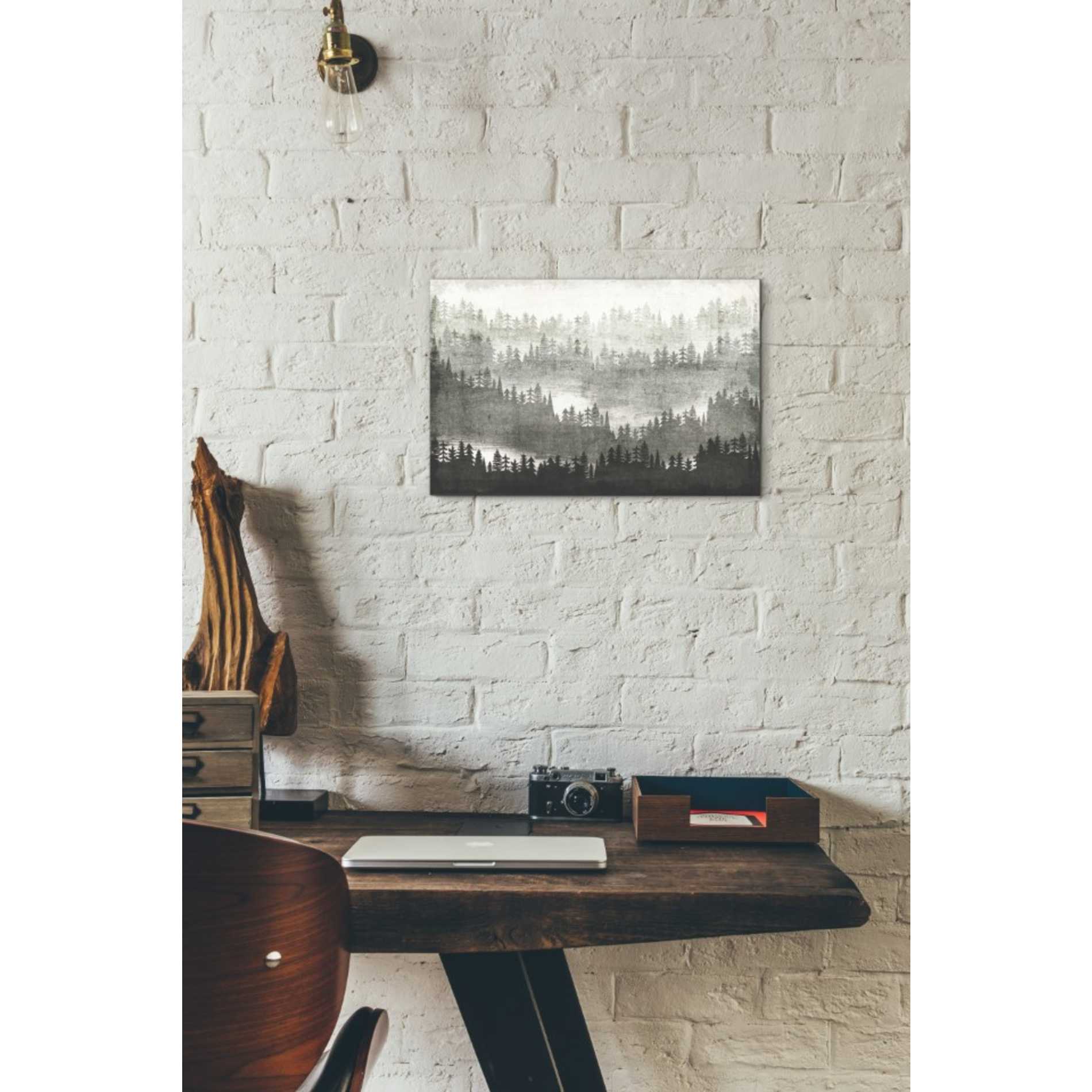 'Mountainscape Silver' by Michael Mullan, Canvas Wall Art,18 x 12